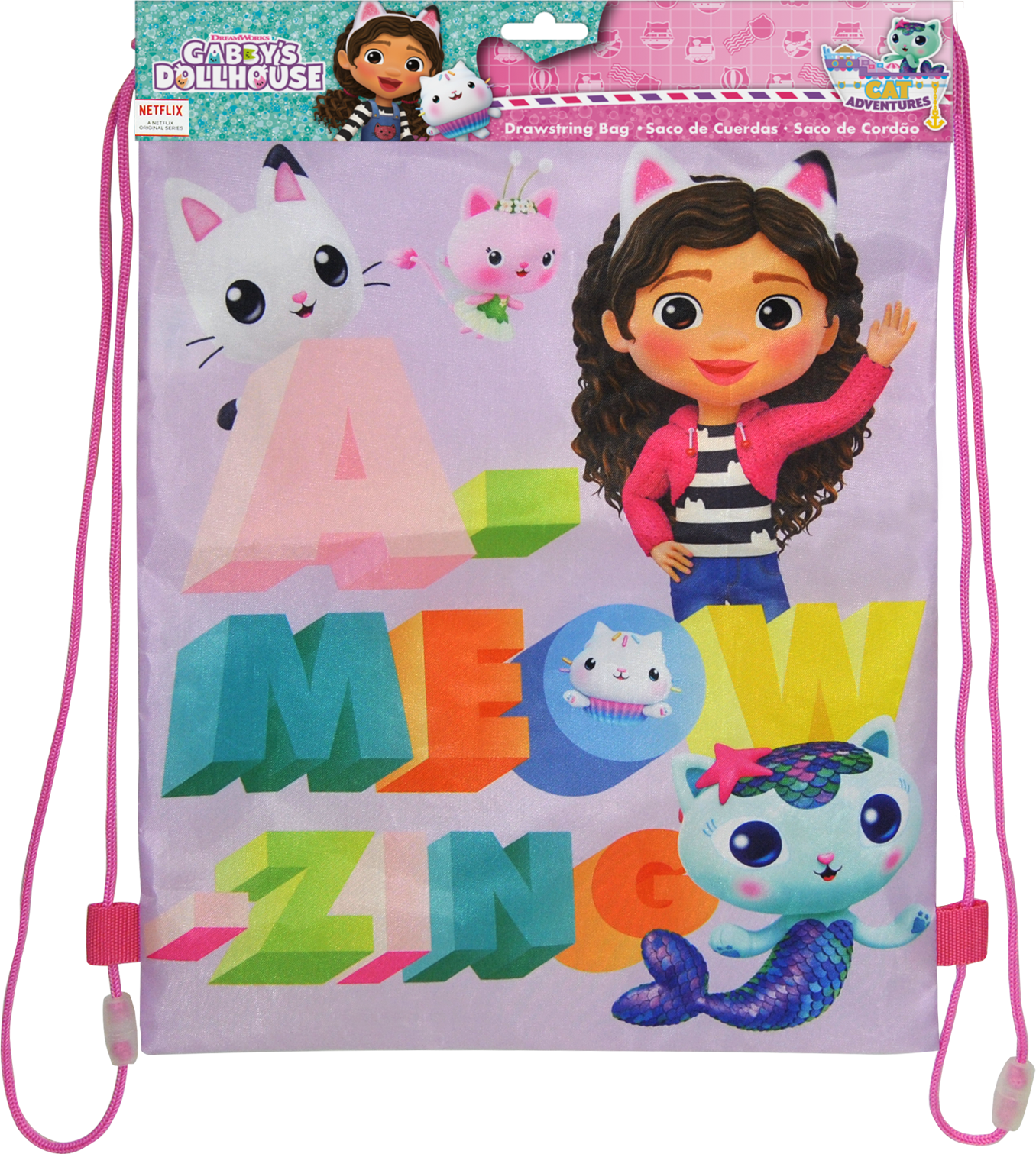 Gabby's Dollhouse gymnastikpose med sikkerhedsspænde der brydes ved belastning. 35 x 45 cm