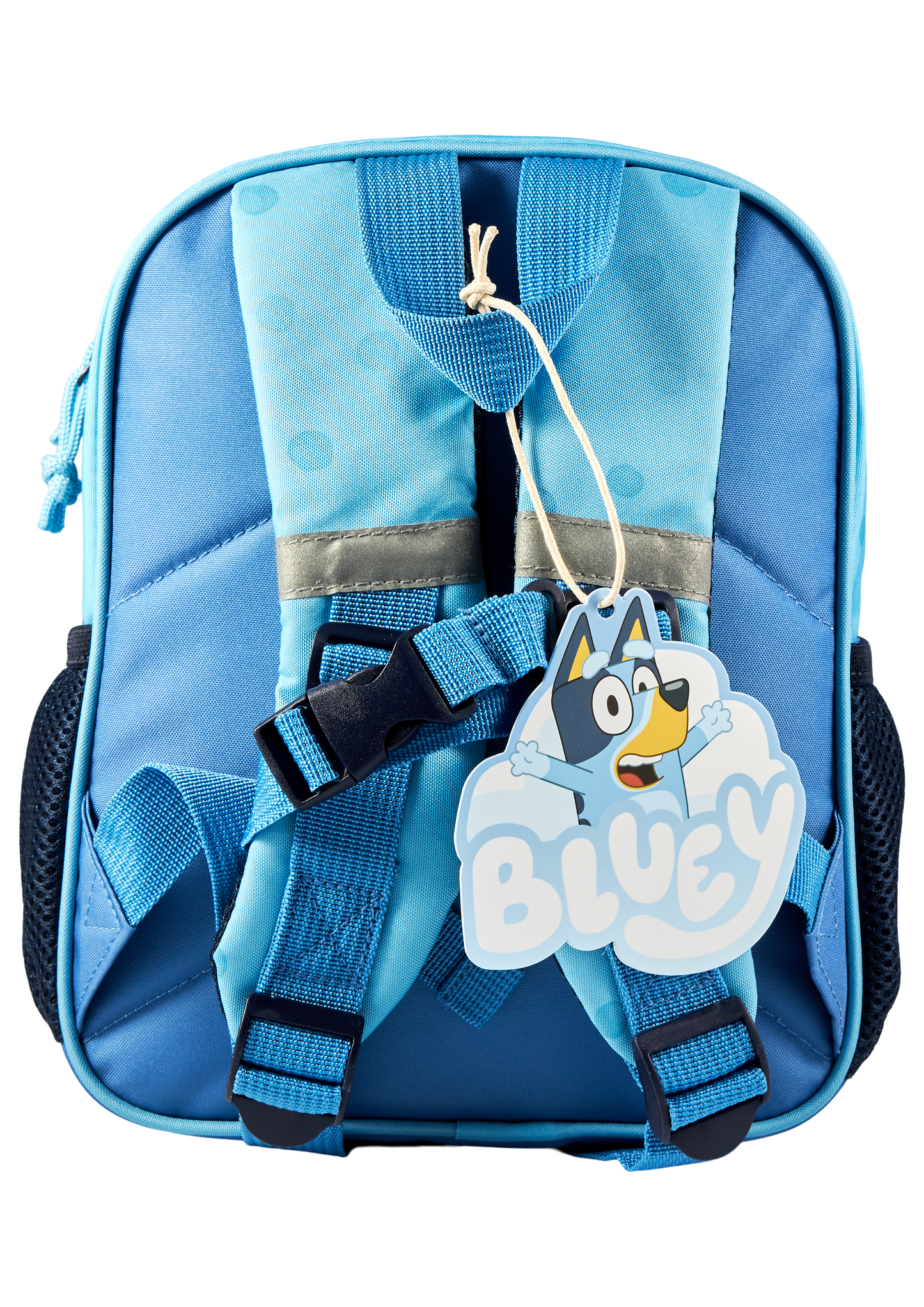 Bluey Small backpack with 2 zipped pockets and side net. 5 L