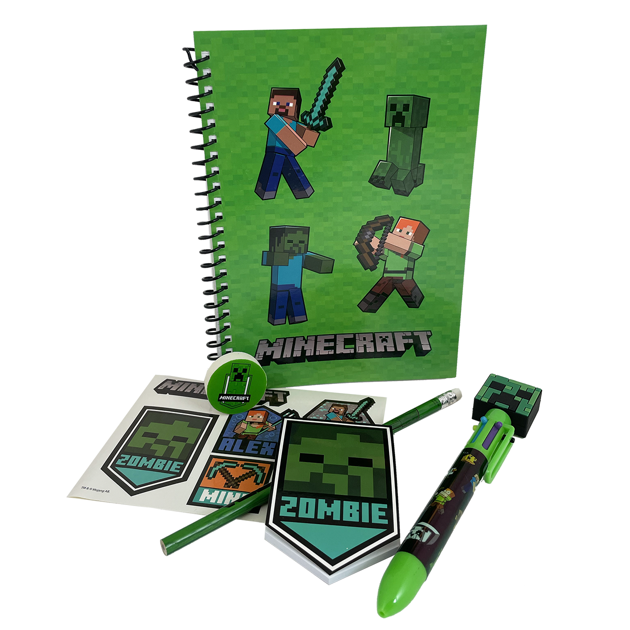MINECRAFT, Writing Set, w/ multi-col. pen