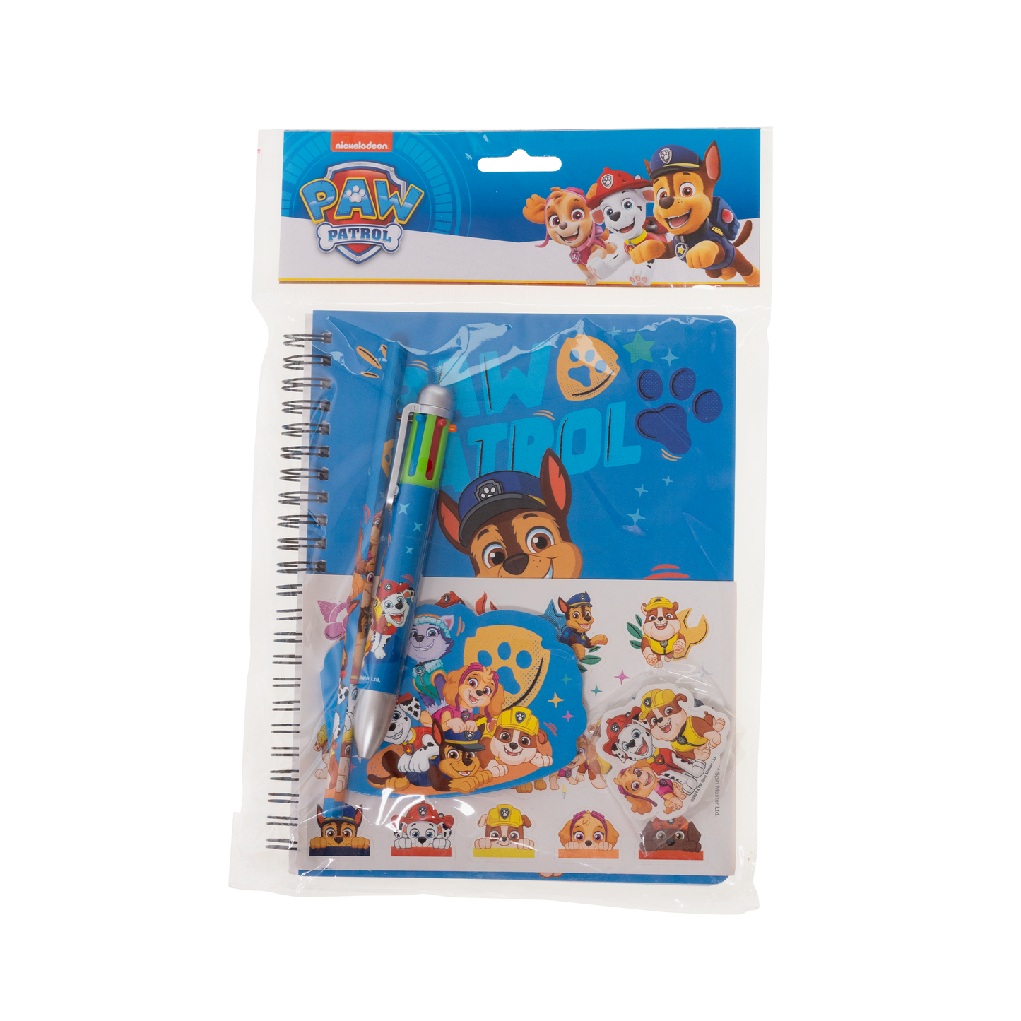 Paw Patrol Skrivset A5 med 60 sidor, flerfärgad penna.