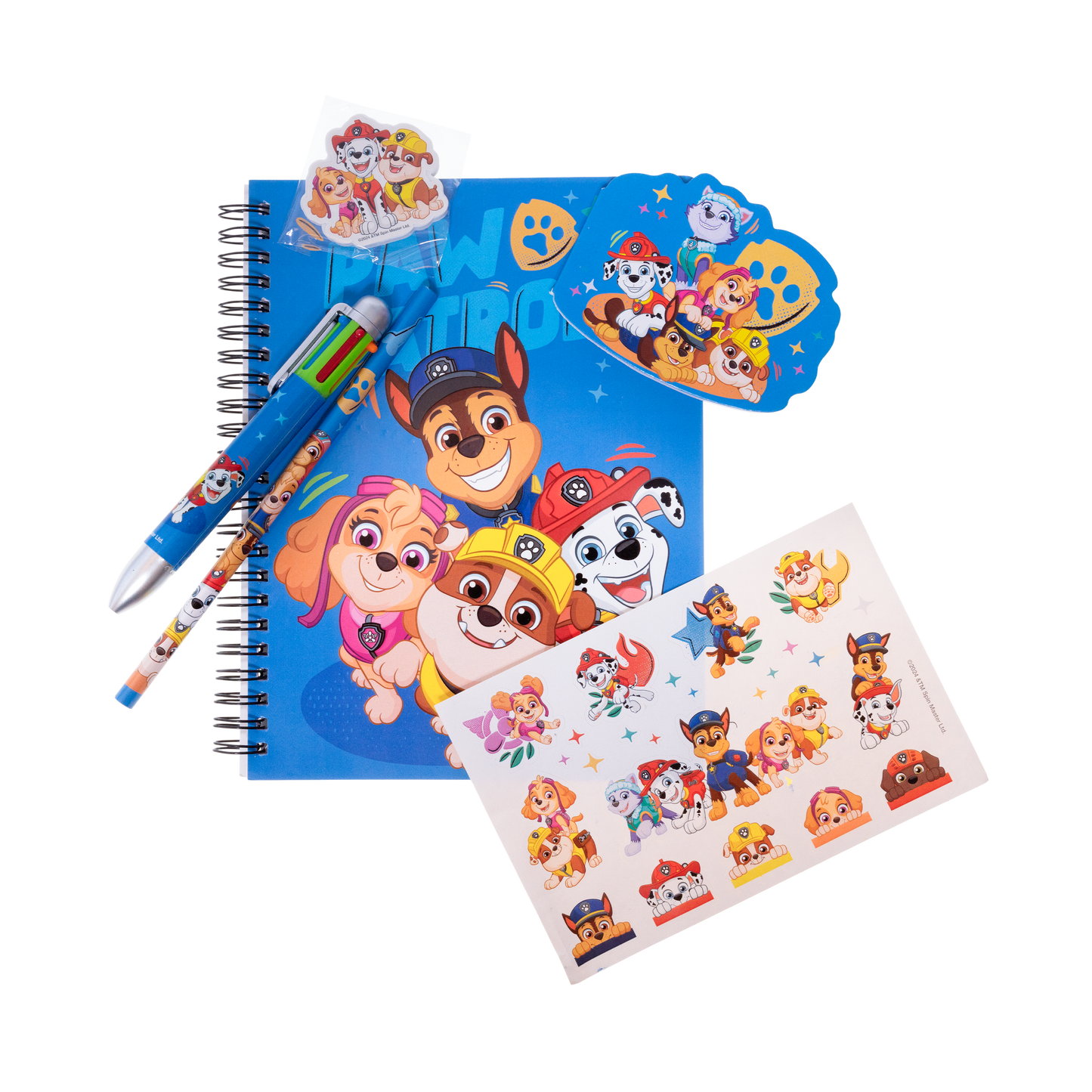 Paw Patrol Skrivset A5 med 60 sidor, flerfärgad penna.