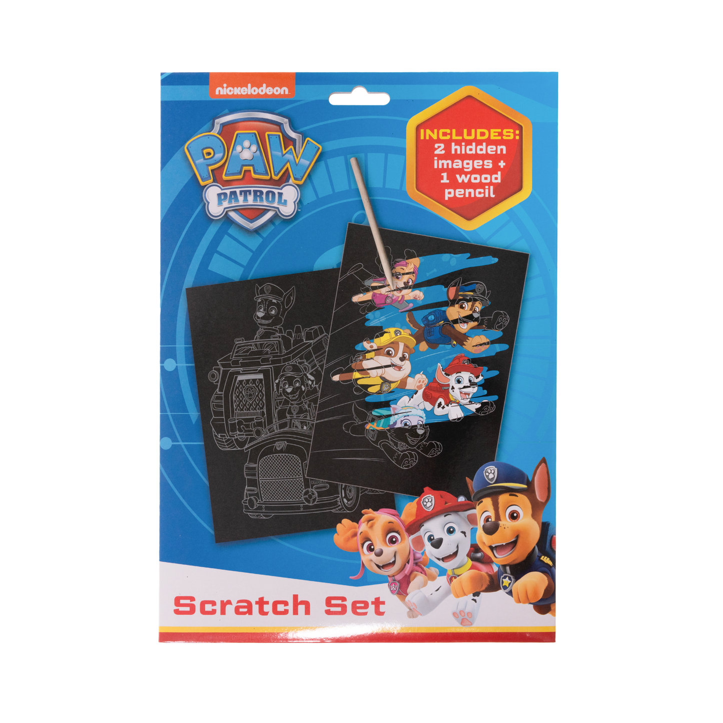 Paw Patrol skrapset med träpenna