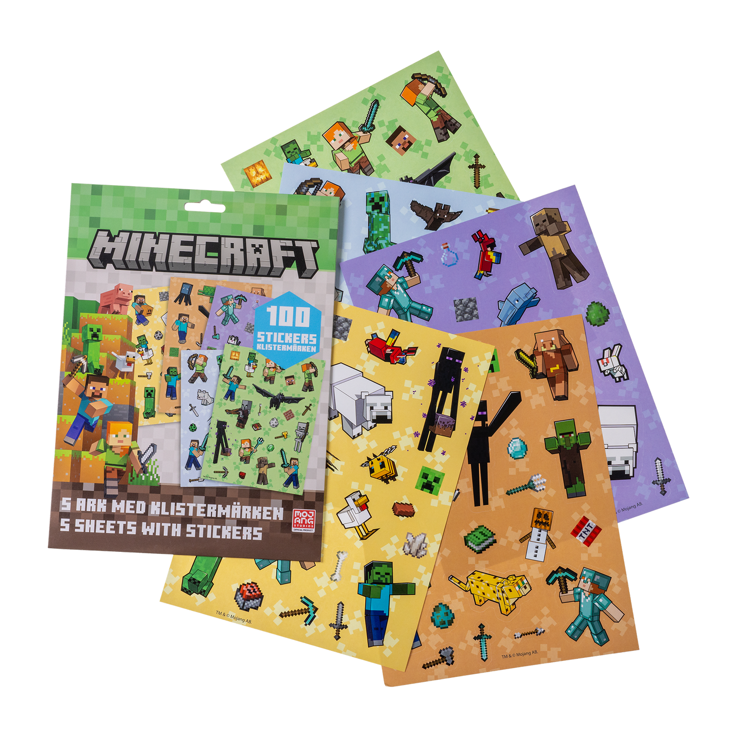 Minecraft 100 klistermärken