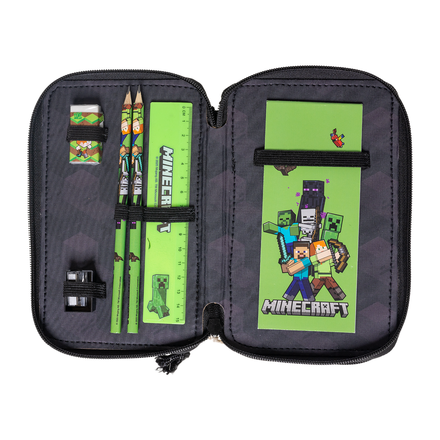Minecraft filled pencil case