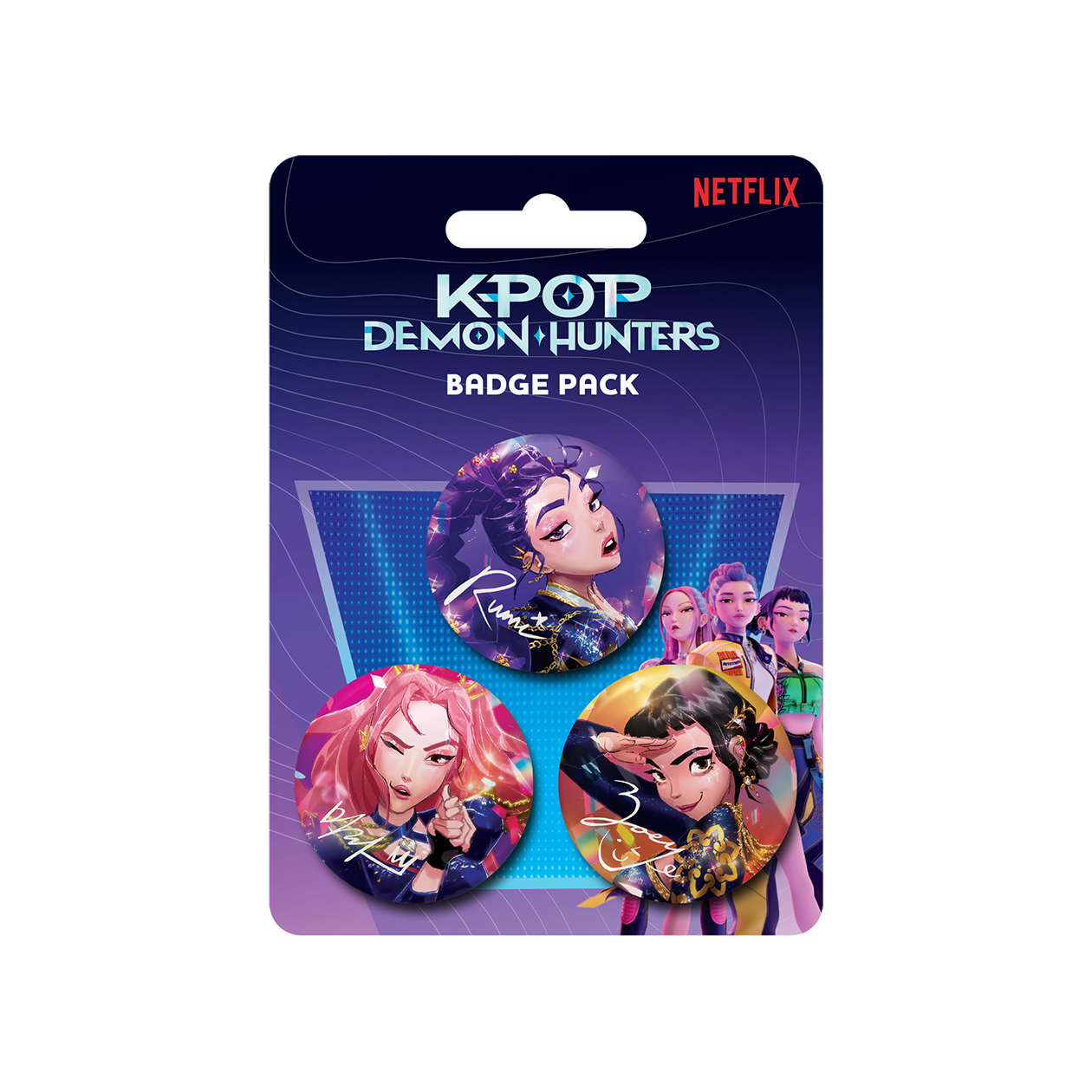 KPop Demon Hunters 3-pack badge pack