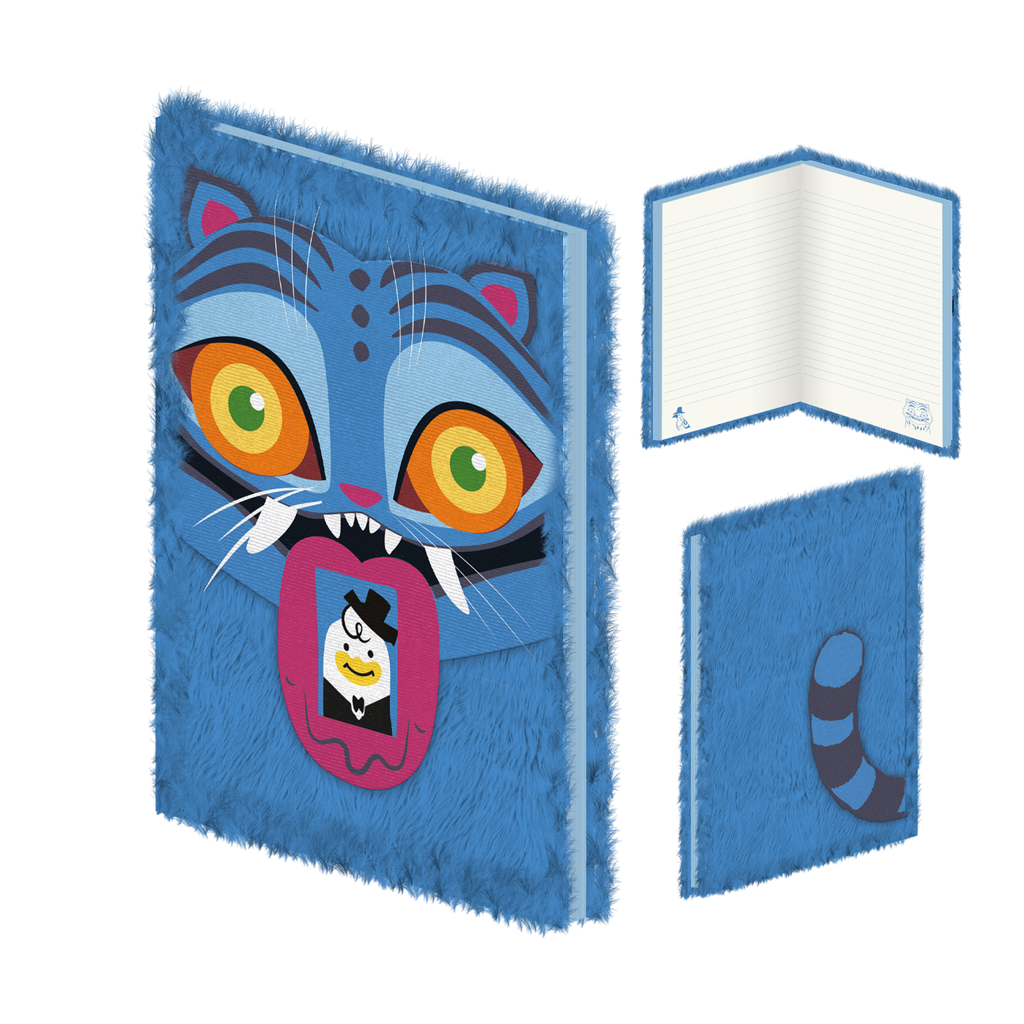 Kpop Demon Hunters notebook with plush, 10 pcs/CDU - Derpy Tiger