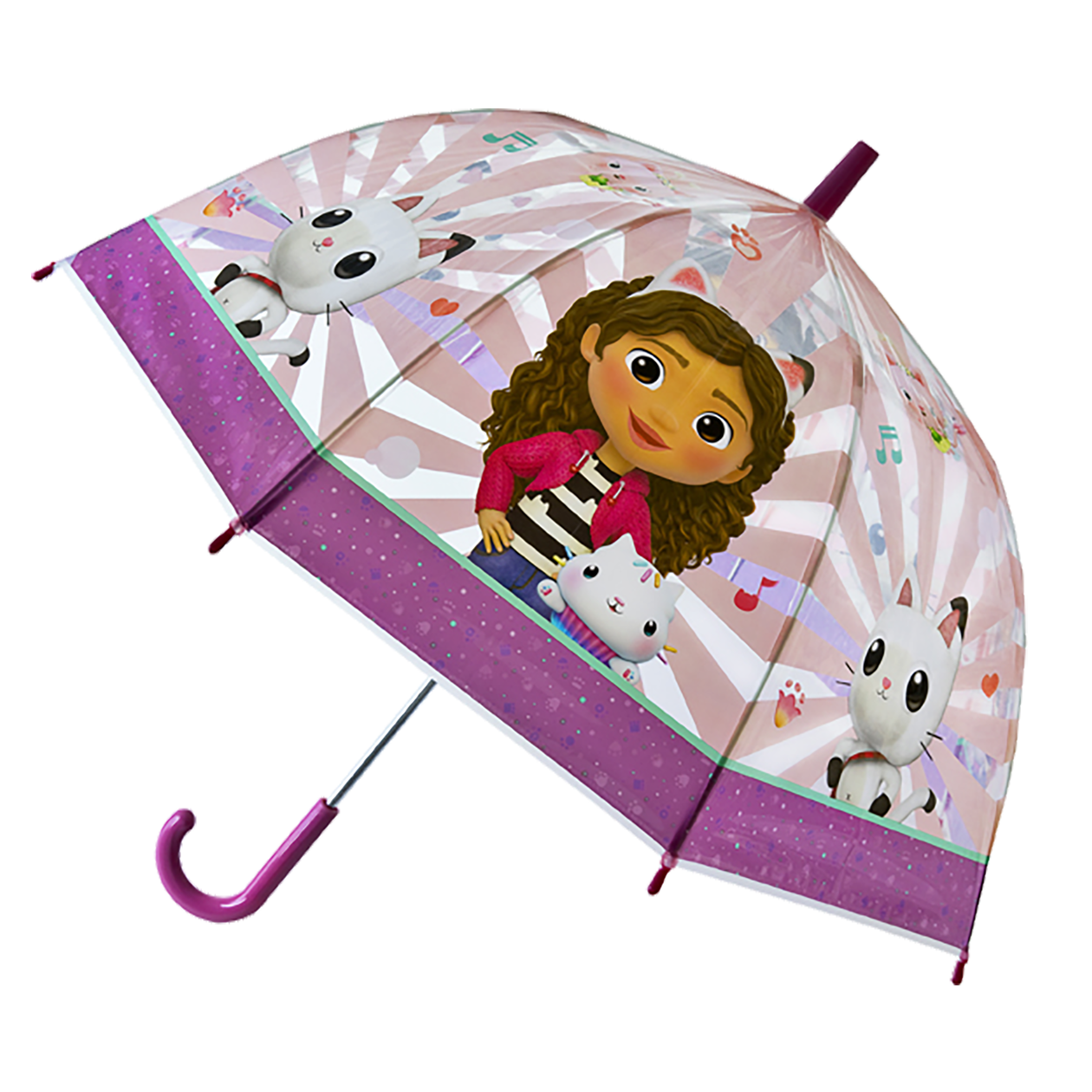 Gabbys Dollhouse klokkeformet paraply, L 68 cm x dia.69 cm