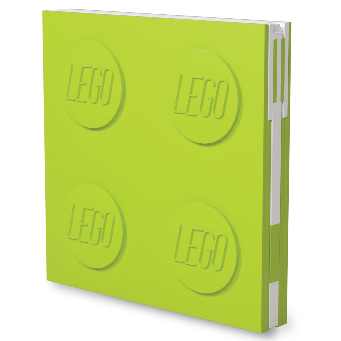 LEGO notesbog med gel pen lime