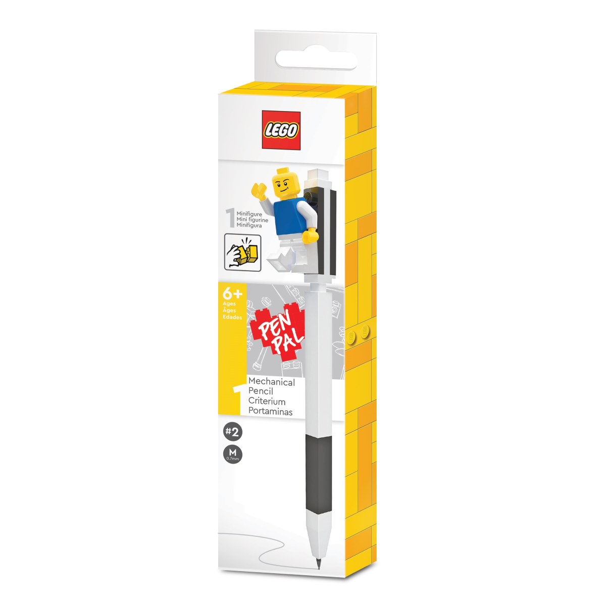 LEGO box med mekanisk pen & mini figur