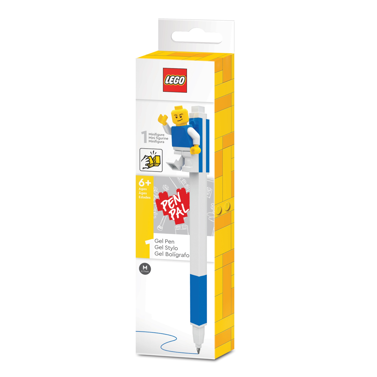 LEGO gel pen, 1 stk blå i box