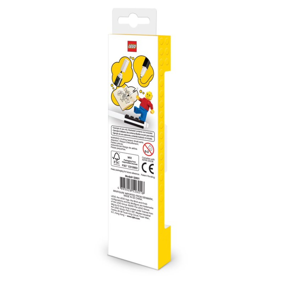 LEGO gel pen, 1 stk sort i box