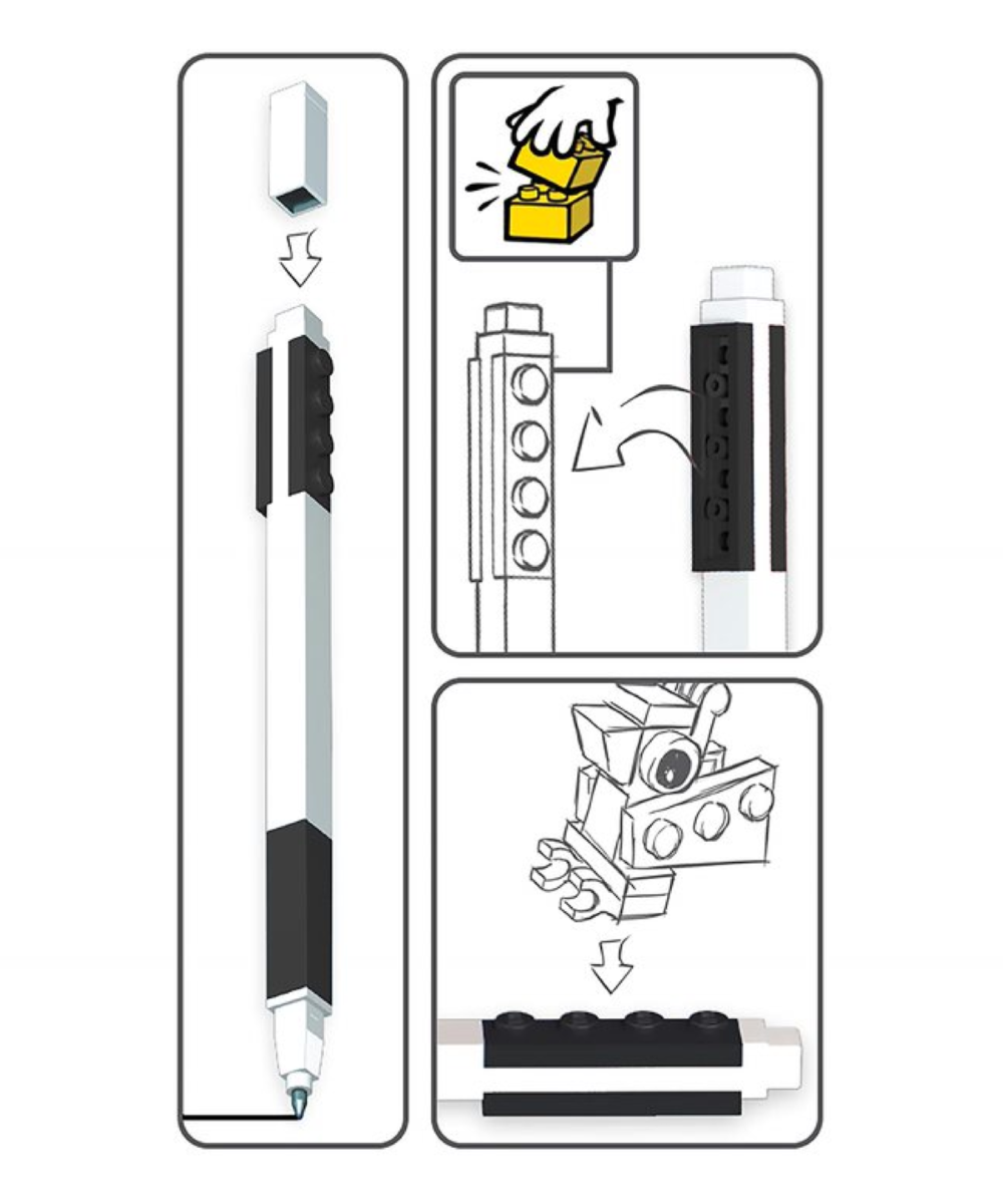 LEGO gel pen, 1 stk sort i box