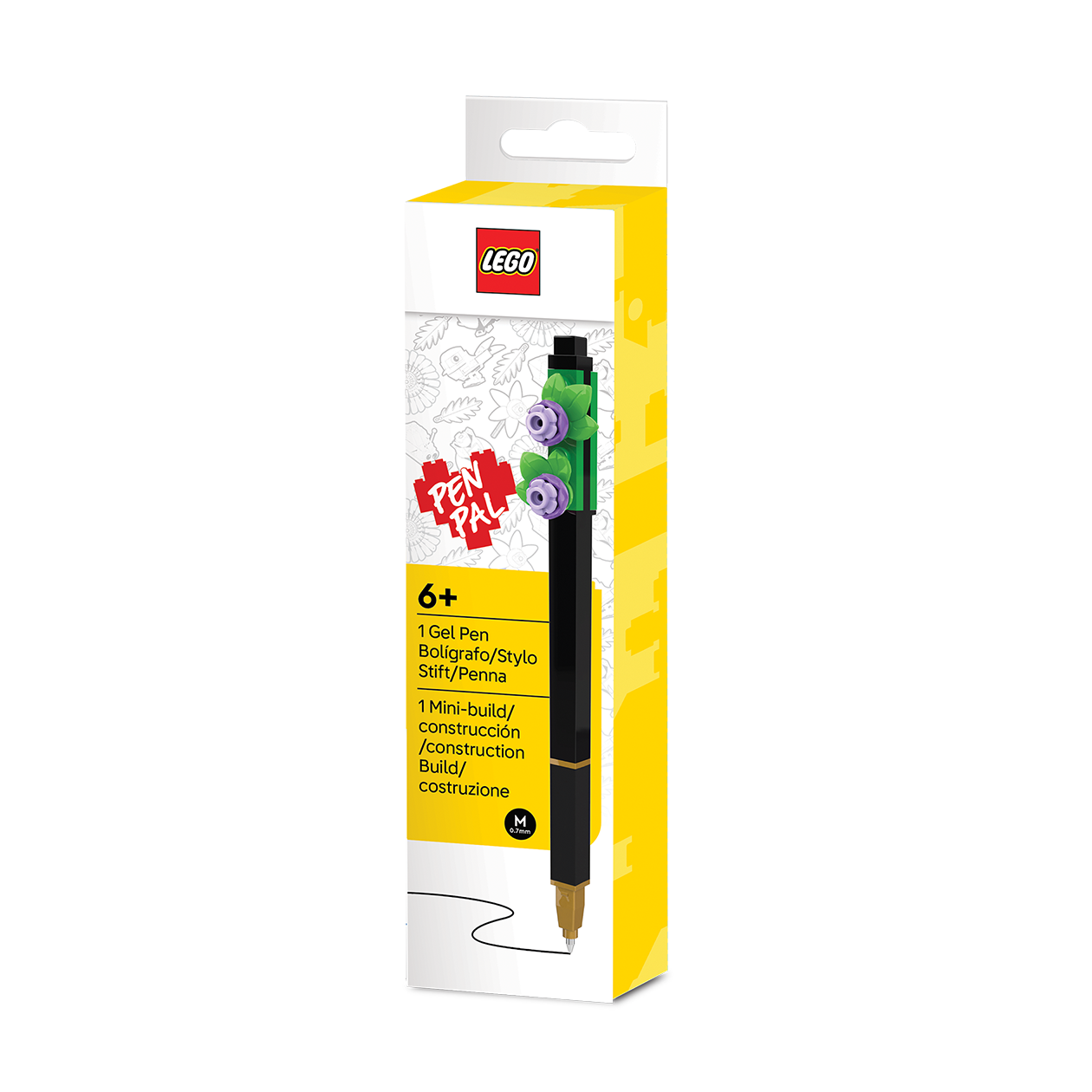 LEGO® Gel Pen med byggeklods topper Botanicals, Lavendel blomst