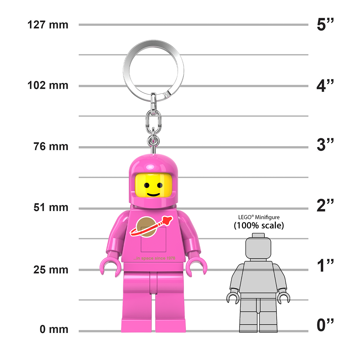 LEGO® Minifigures™ LED-nyckelring Astronaut Rosa