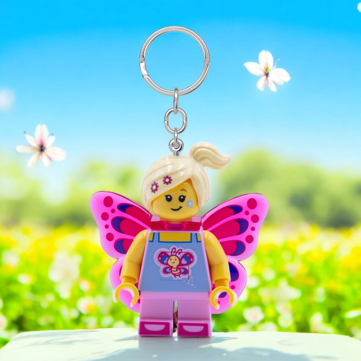 LEGO Sommerfugl Pigen LED Nøglering