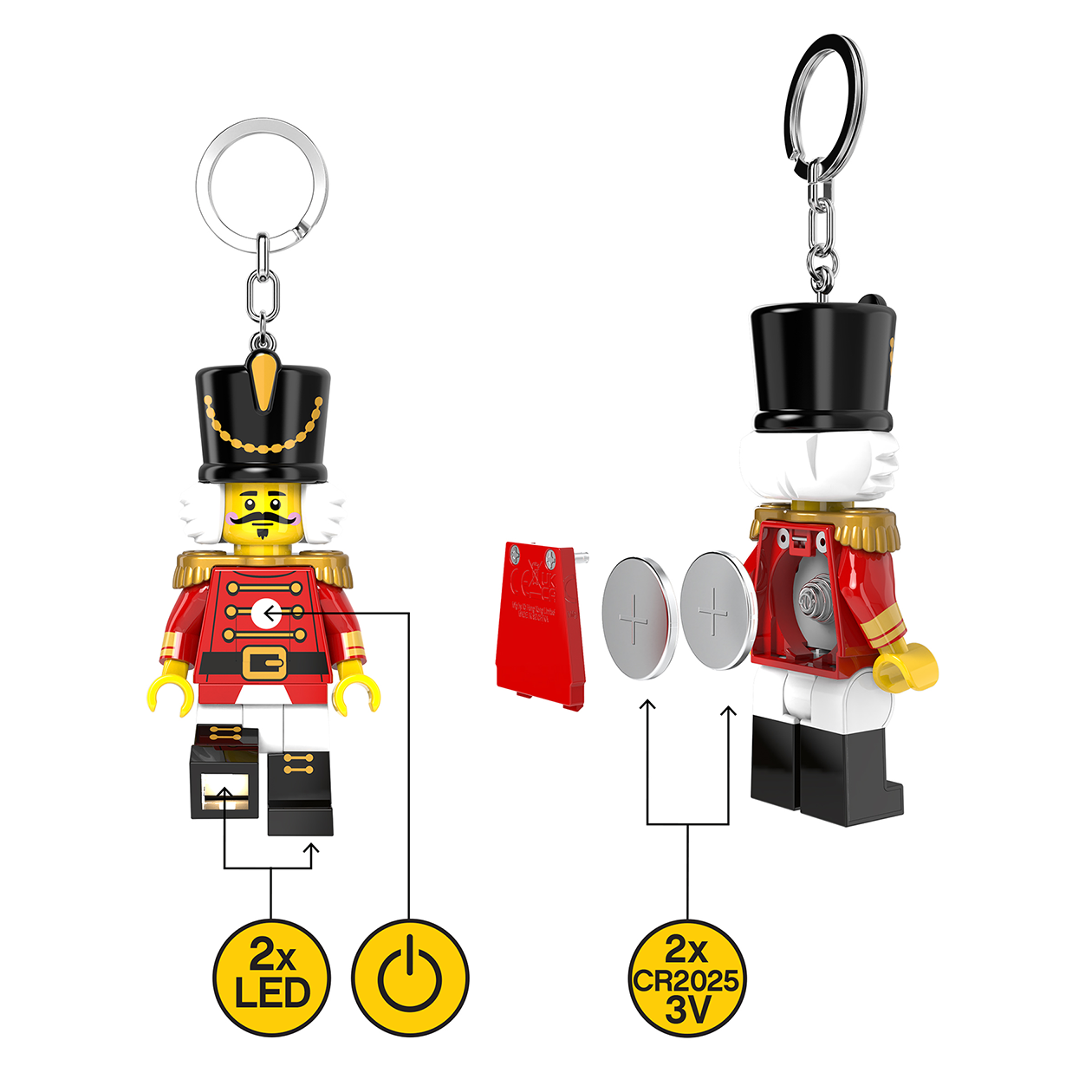LEGO® Minifigures™ nyckelring LED-ljus-Nötknäppare