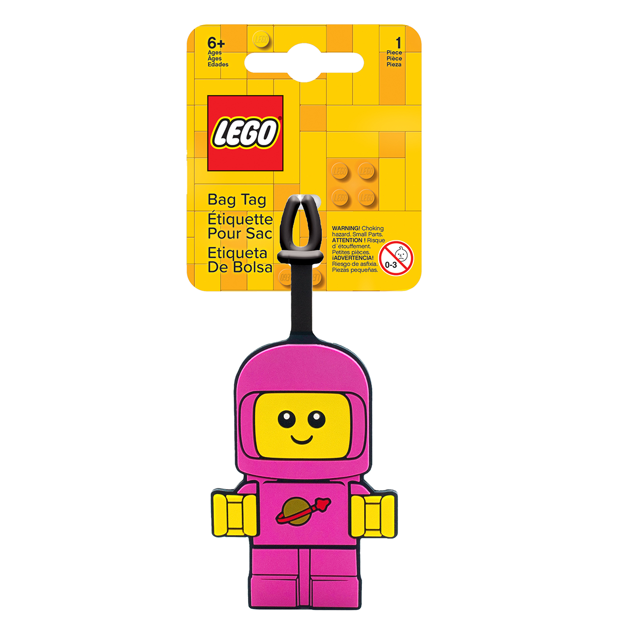 LEGO® Bag Tag/bagagelapp, Spacebaby Pink