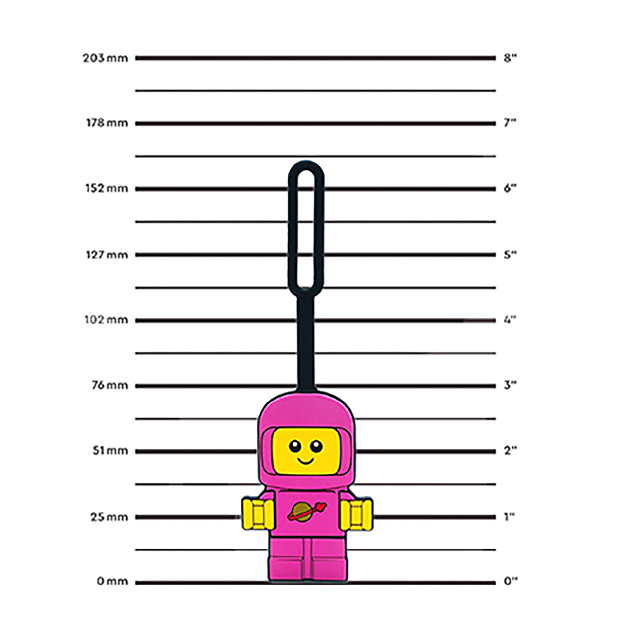 LEGO® Bag Tag/bagagelapp, Spacebaby Pink
