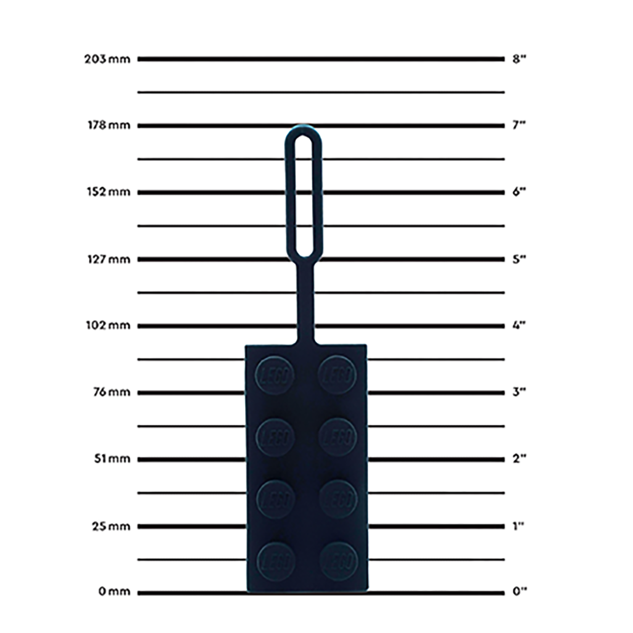 LEGO® Bag Tag/Luggage tag BLACK packed on printed card