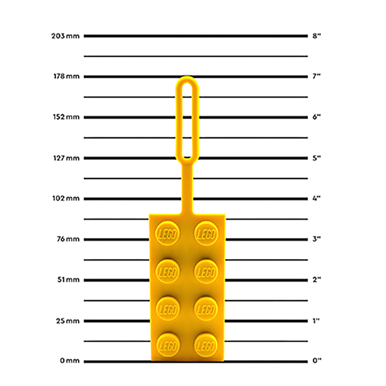 LEGO® Bag Tag/bagagelapp, GUL, packad på tryckt kort