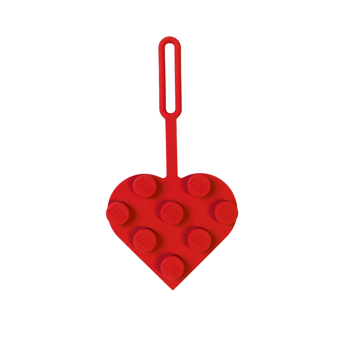 LEGO® Bag Tag/bagagelapp, Brick Heart Red