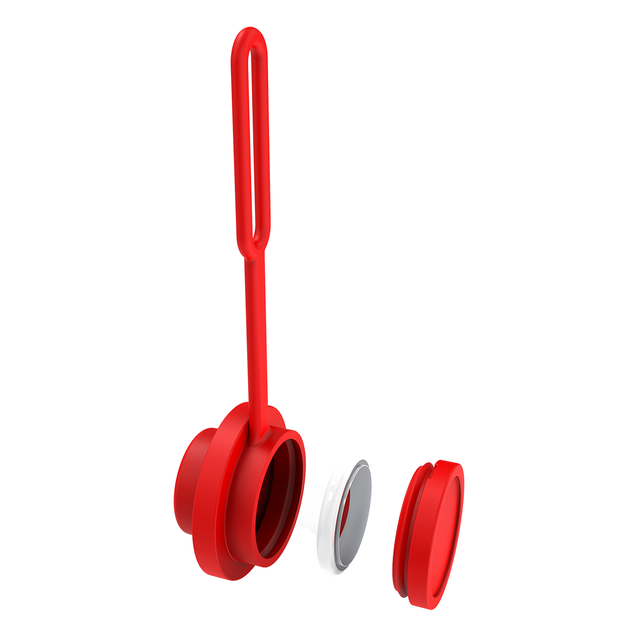 LEGO® AirTag Holder 1x1 LEGO Klods Rund - Rød