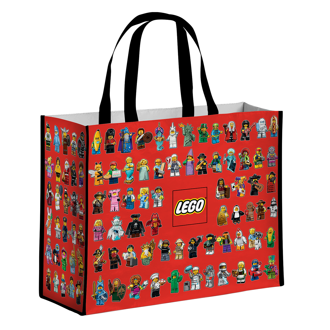 LEGO® Shoppingnet, rød – minifigurer, 40×45 cm