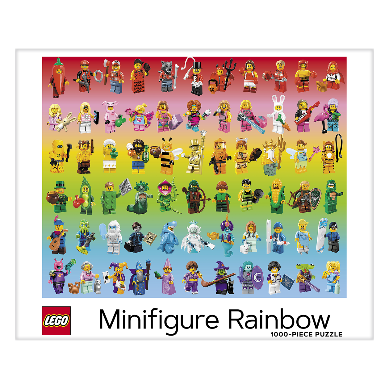 LEGO Minifigure Rainbow puzzle 1000 pieces