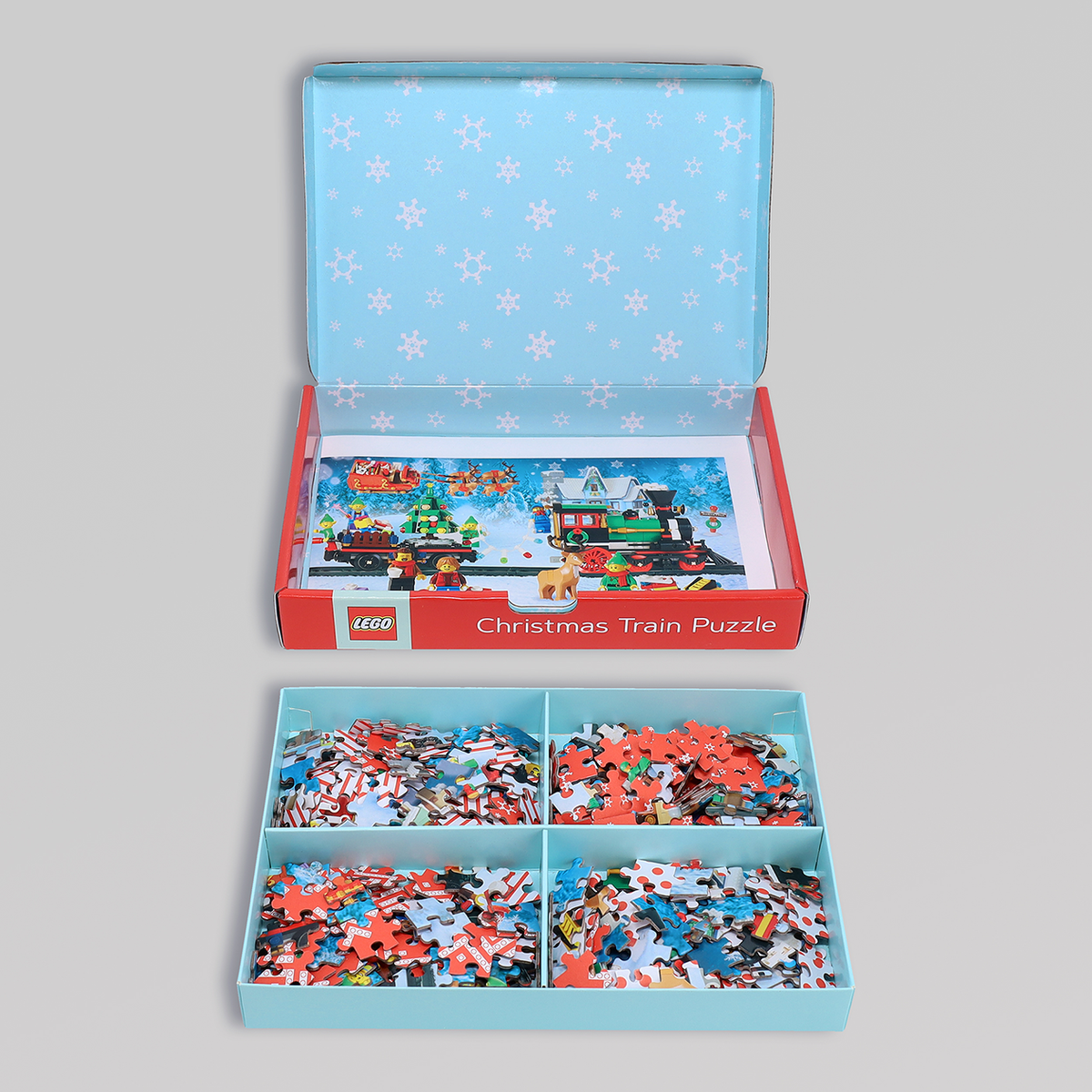 LEGO® Puzzle Christmas train 4 x 100 pieces