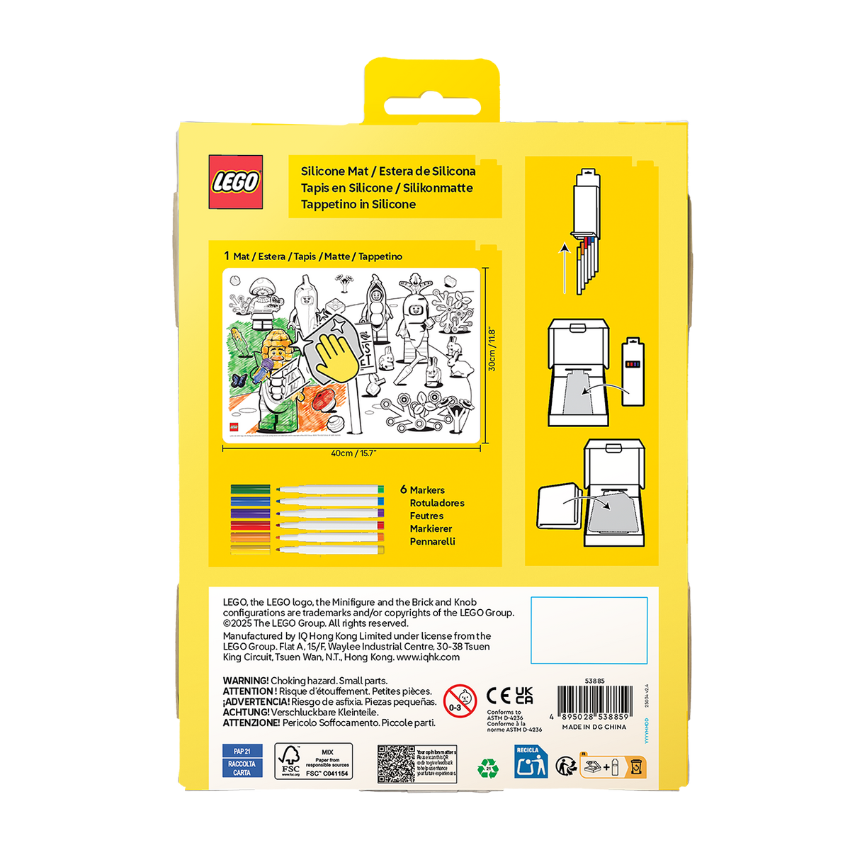 LEGO® Minifigurer Farvelægnings Silikone Måtte - Landmandens marked