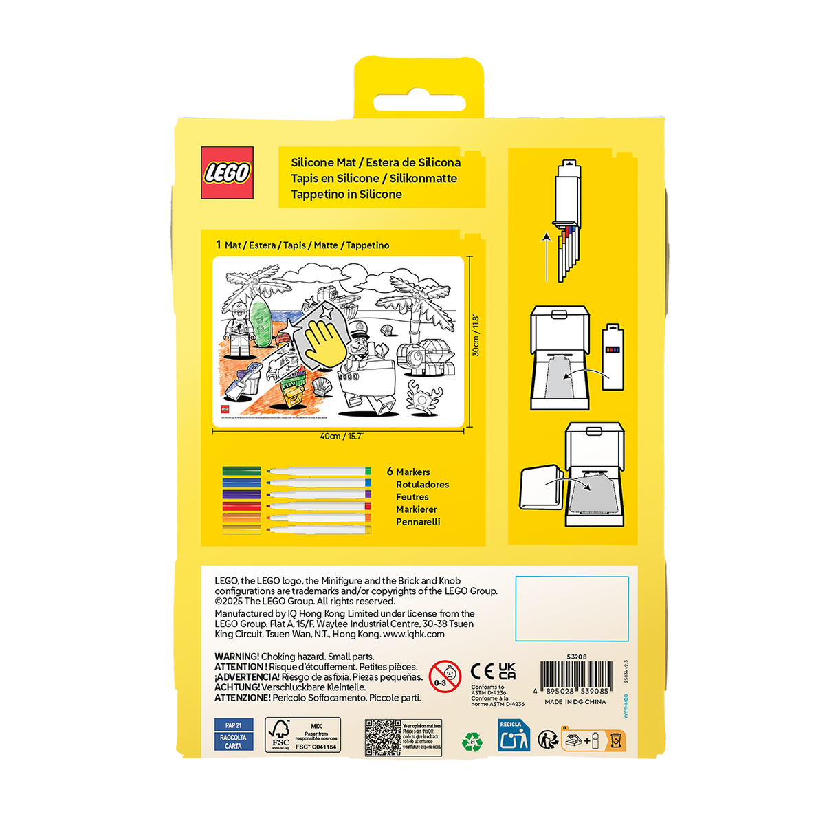 LEGO® Minifigurer Farvelægnings Silikone Måtte - Pirat