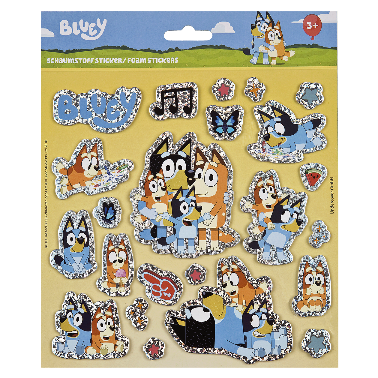 BLUEY skumklistermærker