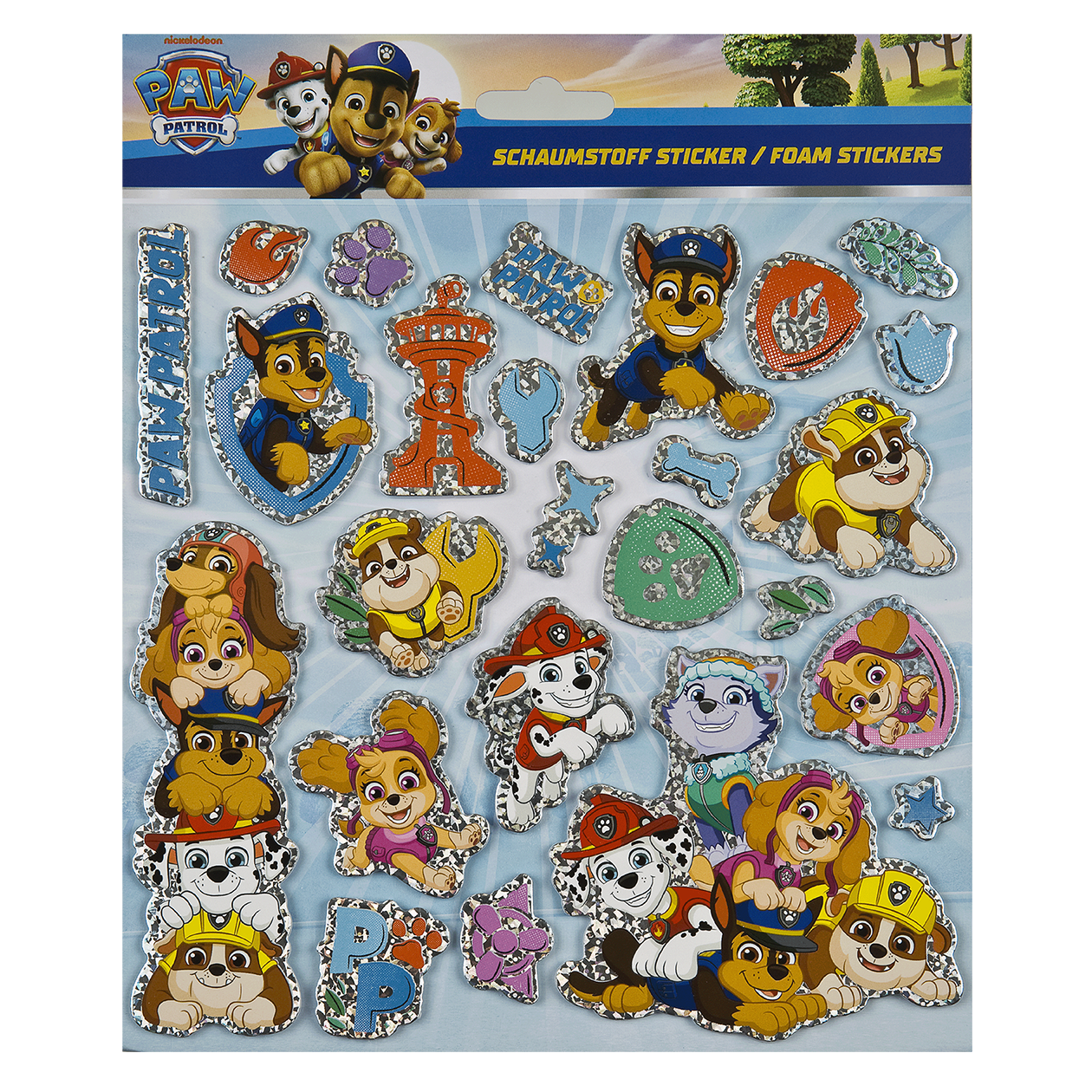 PAW PATROL skumklistermærker