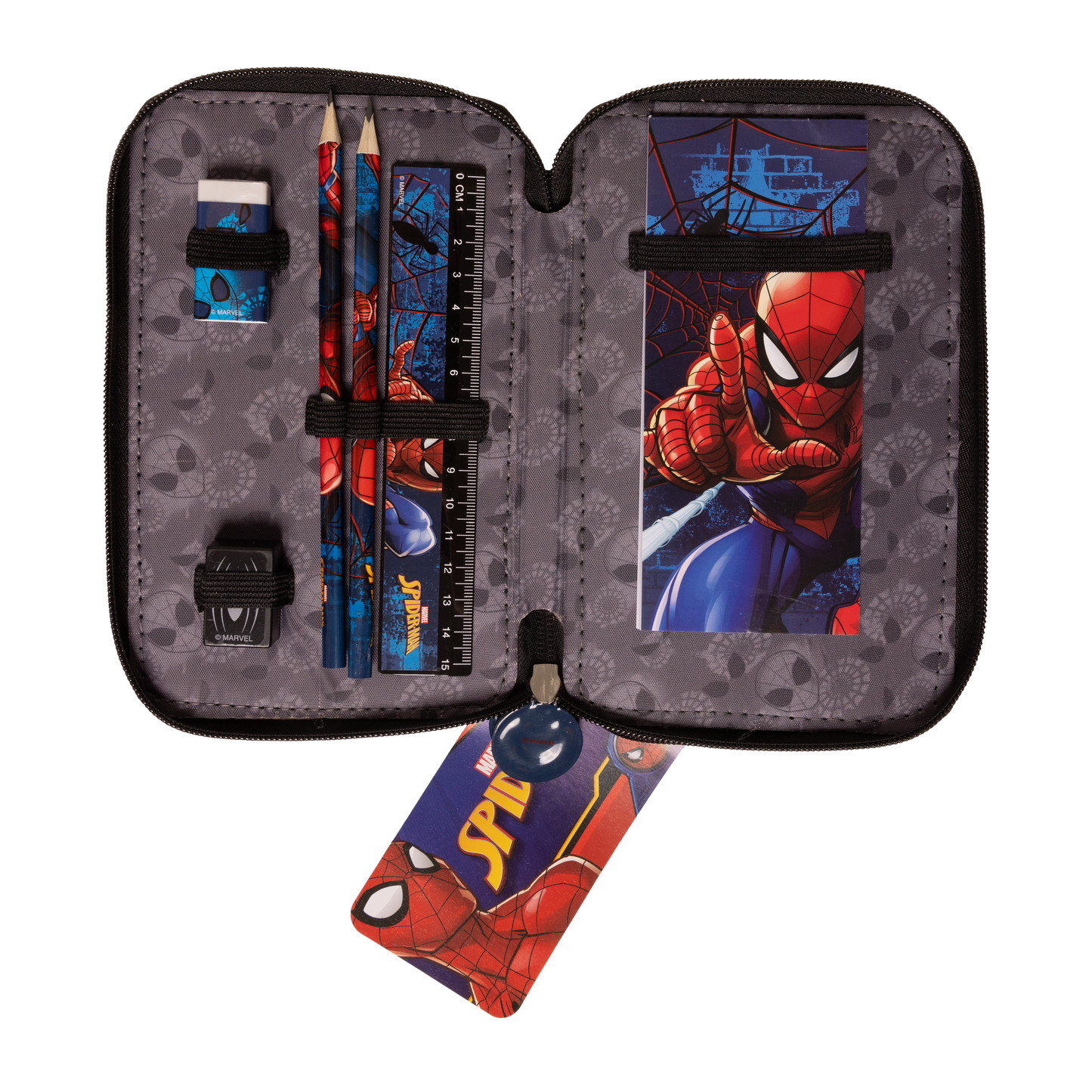 Spiderman Fyldt penalhus, 2 rum