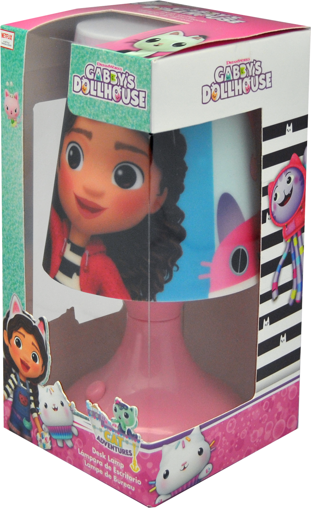 Gabby's Dollhouse LED-bordlampe kan stå på alle flader og passer perfekt til børneværelset eller legerummet.

Batteridrevet. Kræver 2x AA-batterier.