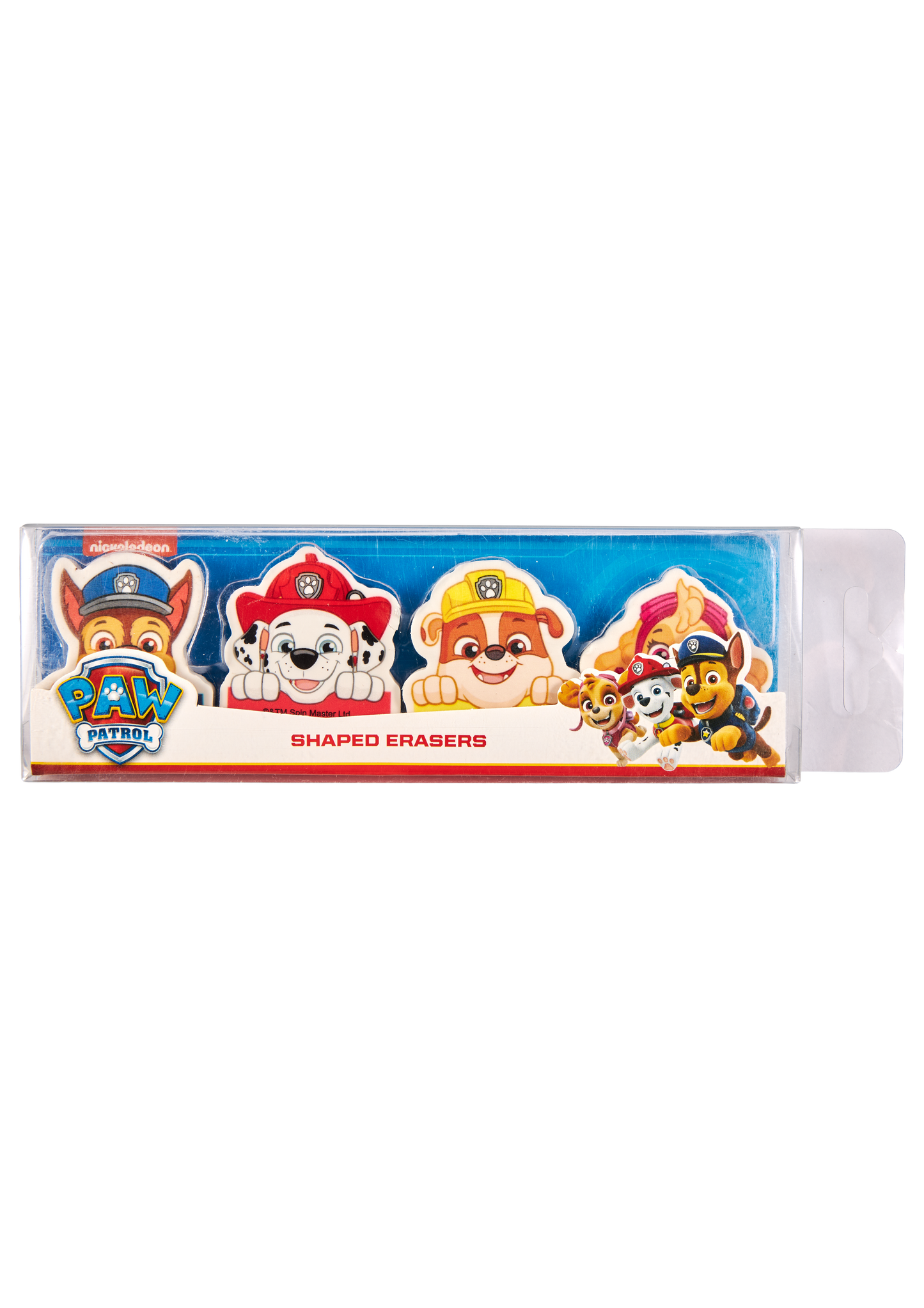 Paw Patrol 4 delar radergummi set