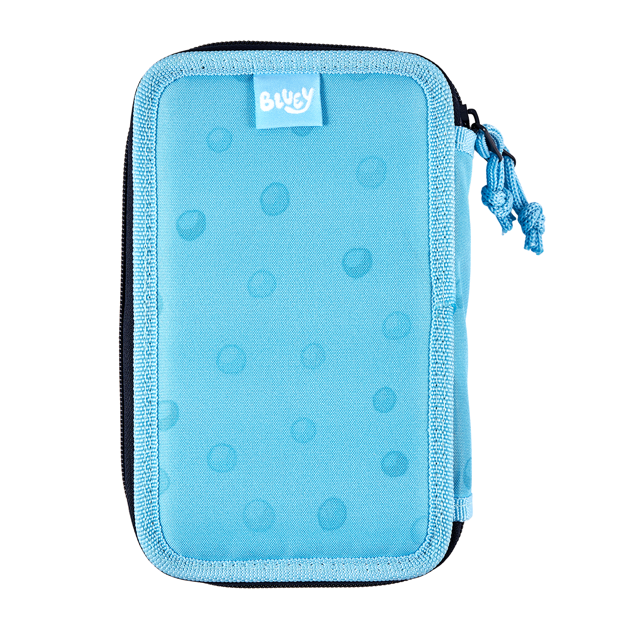 Bluey Dobbeltdækker penalhus med 2 lynlåse med indhold