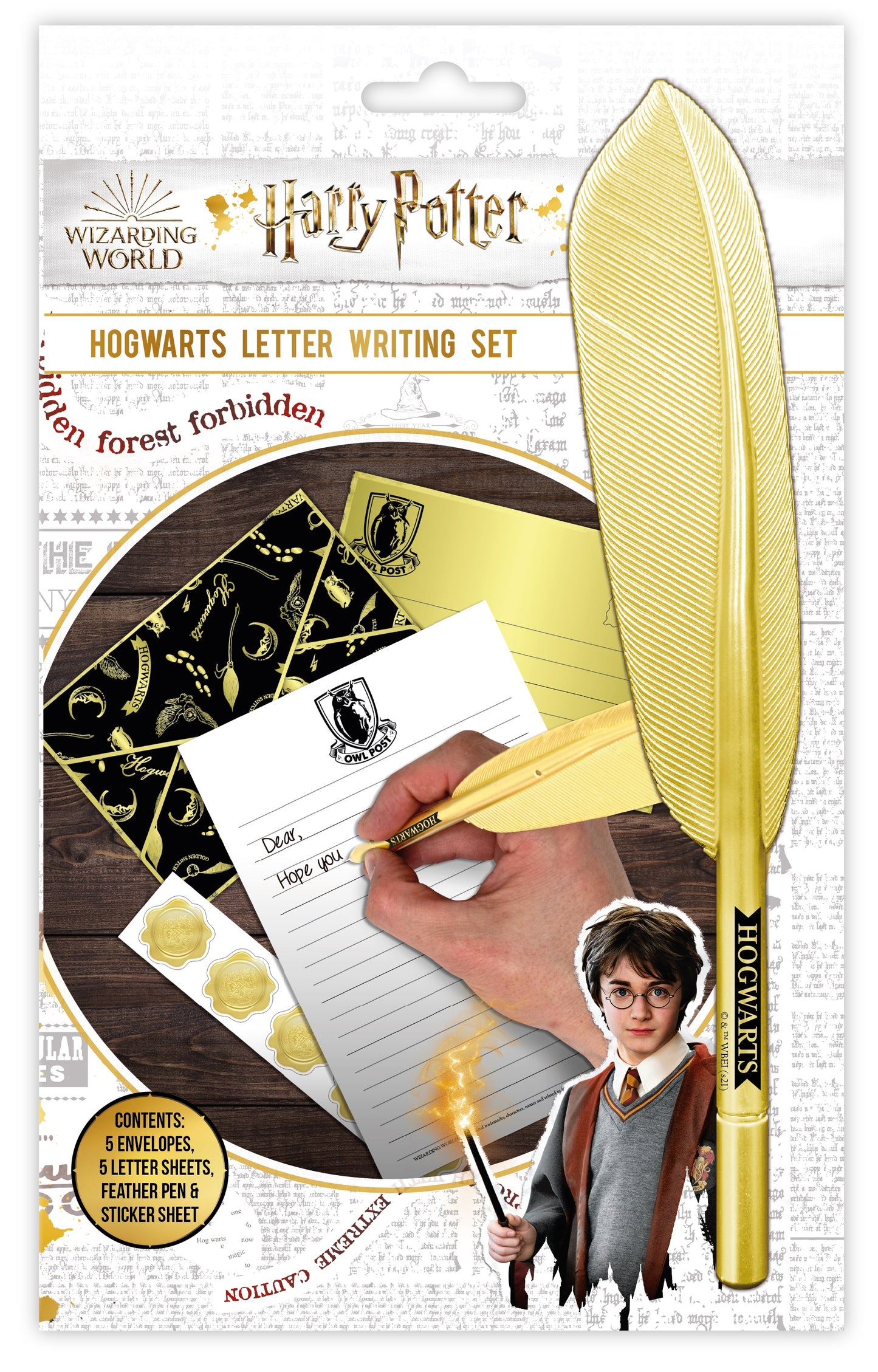 Harry Potter brevskrivset med fjäderpenna