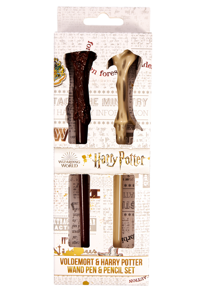Harry Potter Voldemort och Harry Potter trollstav och pennset, 25 x 9 x 2,1