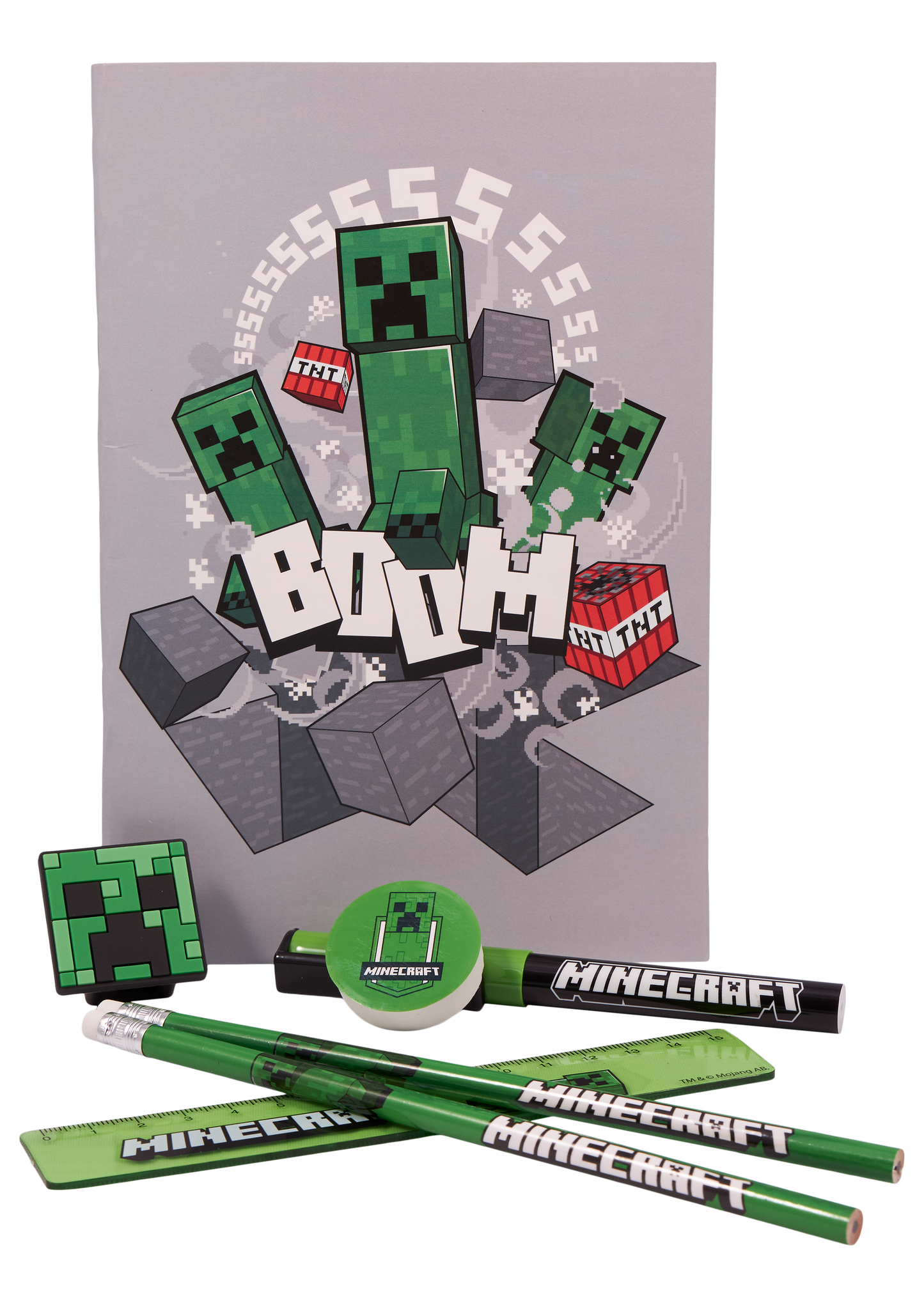 MINECRAFT, lille pung med stationery, 22x16x2 cm