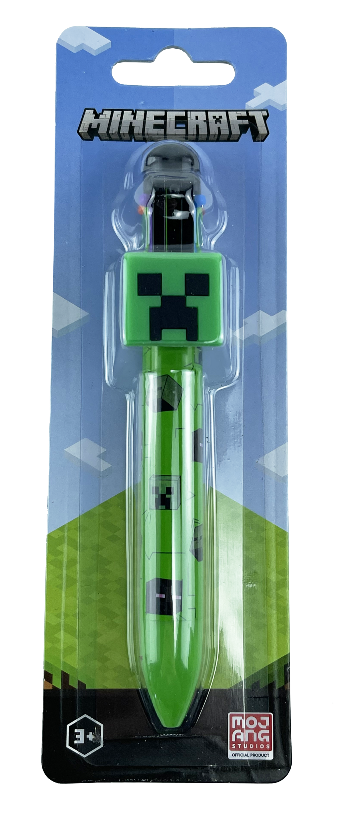 Minecraft multifarvet kuglepen på blisterkort