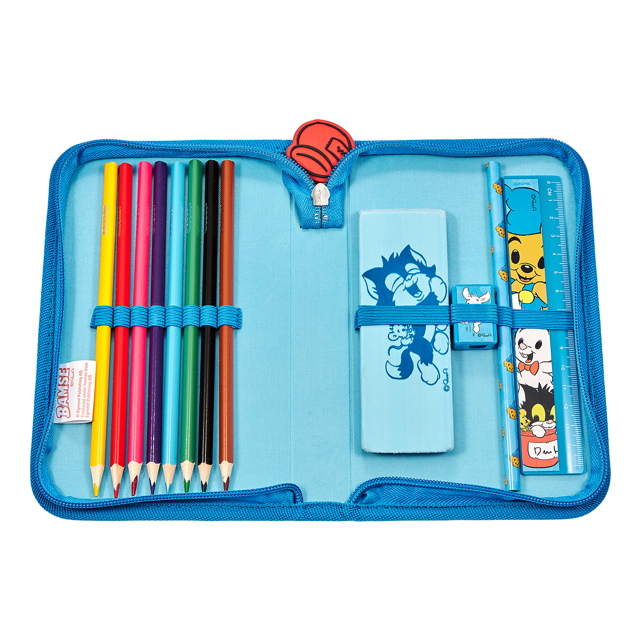 Bamse single penal med 8 farvede penne