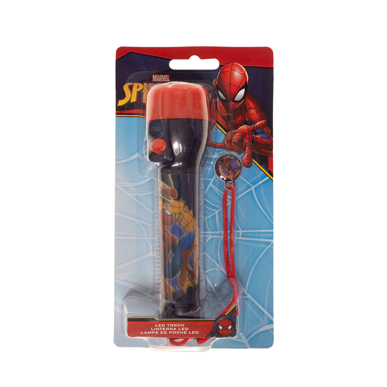 Spiderman flashlight with LED light