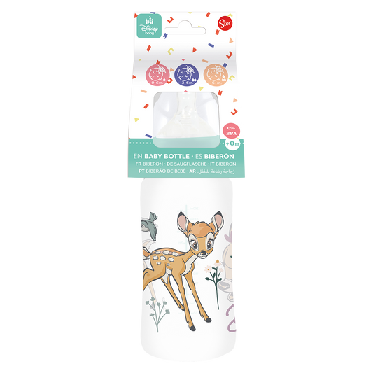 BABY 360 ML WIDENECK FLASKE MED SILIKONESUT 3 POSITIONER Disney Classics