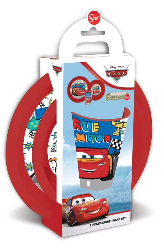 Cars 3 stk. spisesæt (skål, tallerken og krus)