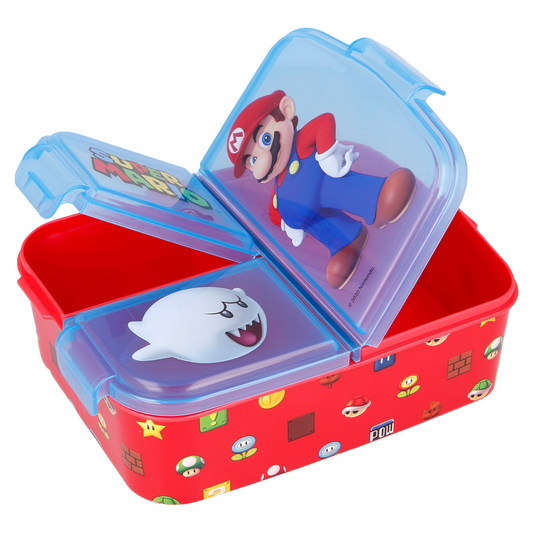 SUPER MARIO multi compartment sandwich box, 18x13