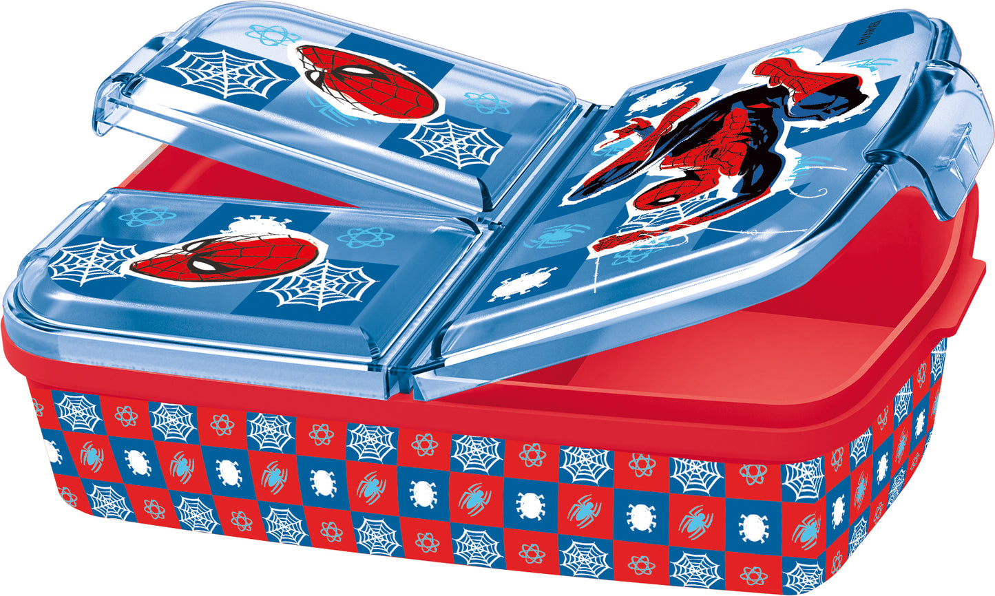 Spiderman multi-compartment lunch box, 18 x 13 cm