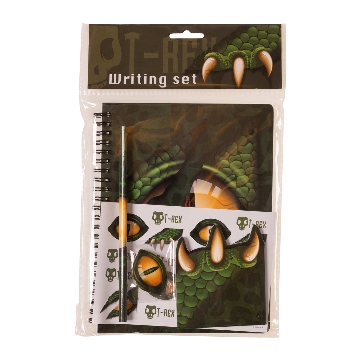 Dino Eye writing set with A5