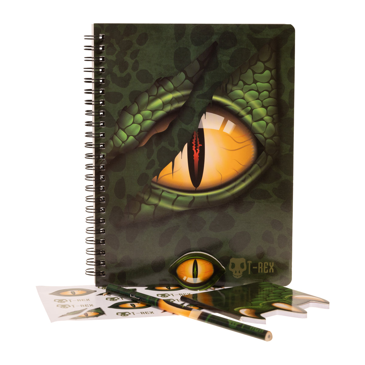 Dino Eye writing set with A5