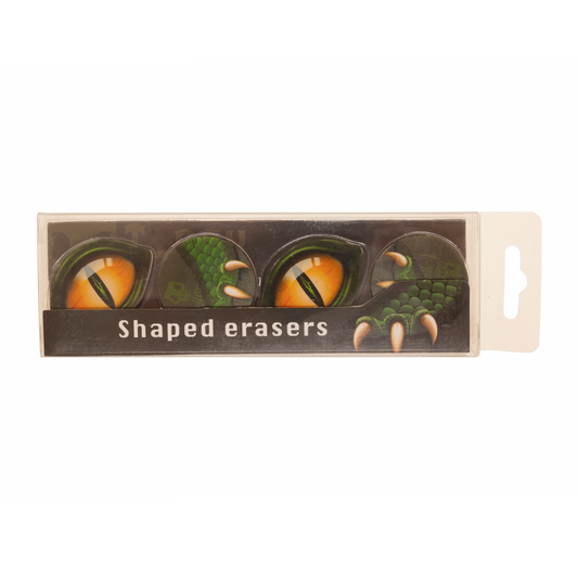 Dino Eye 4 erasers packed in a box